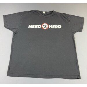 Vintage Y2K Nerd Herd Chuck TV Show Series Comedy Promo Black XL Tee Rare Logo